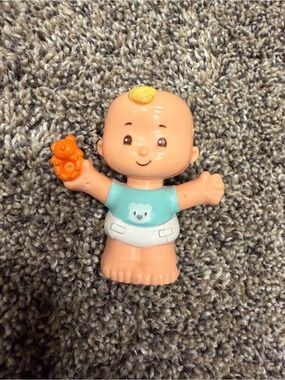 Fisher Price Little People Newer Style Baby Baby Figurine Toy with Teether